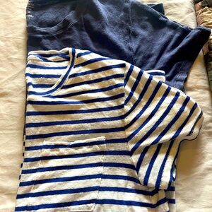 Lot of two Jcrew Linen Tees